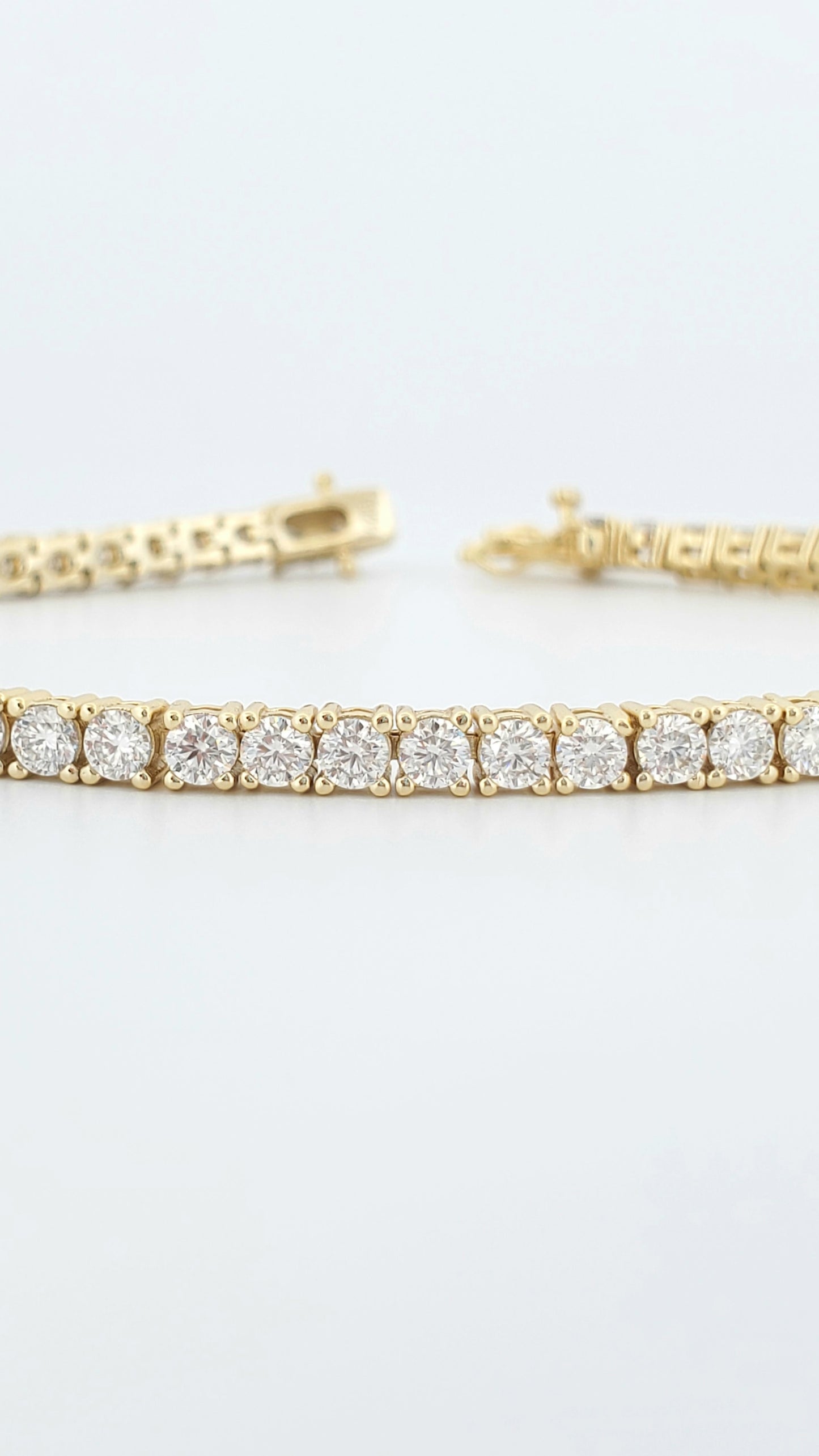 3mm Moissanite Tennis Bracelet 925 Sterling Silver in Gold Color