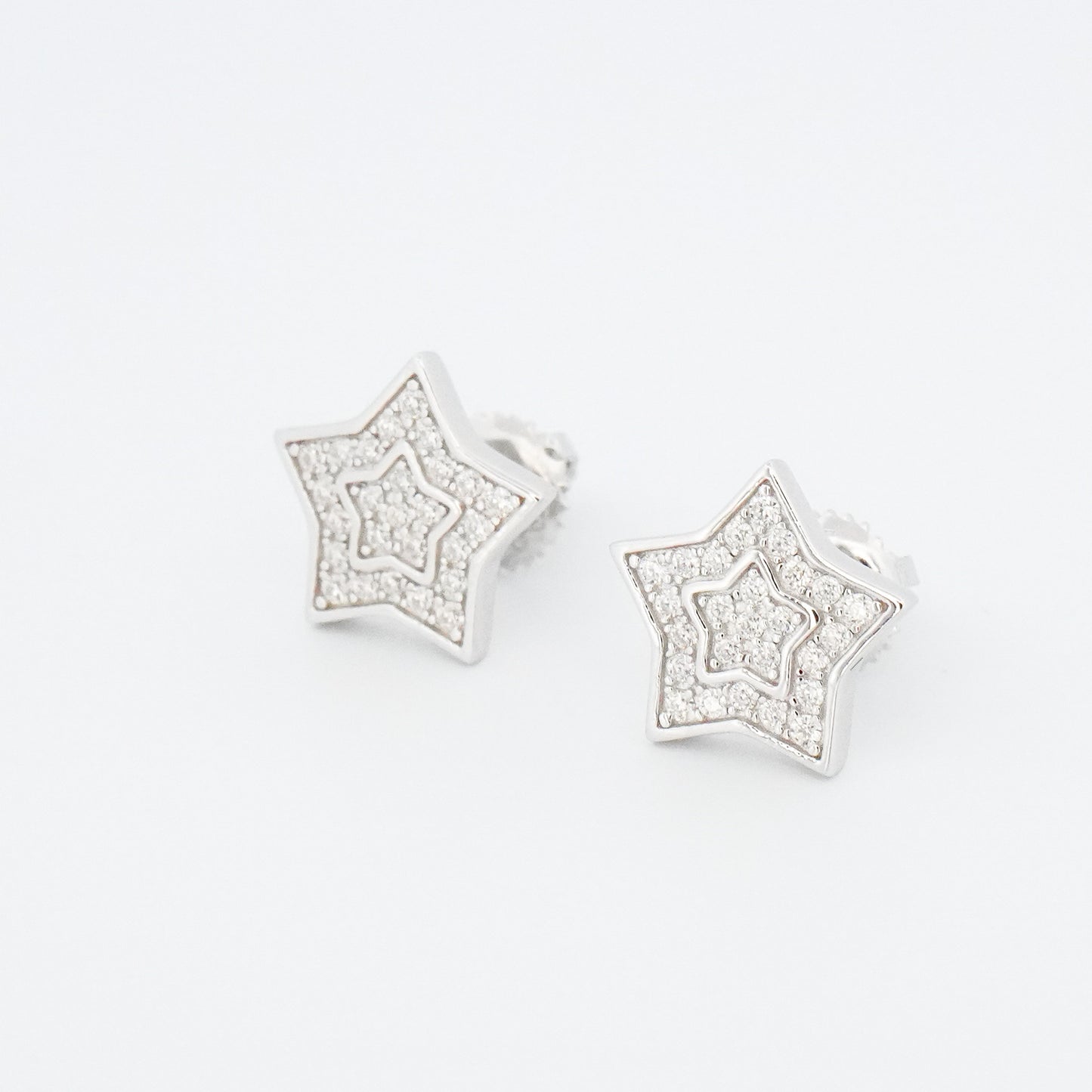 Star Moissanite Cluster Earrings | 925 Sterling Silver